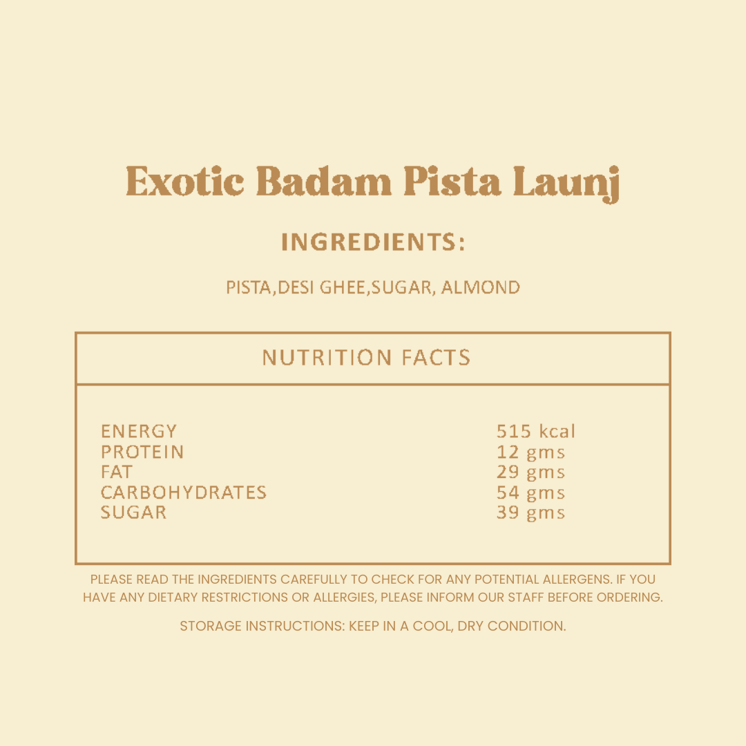 Exotic Badam Pista Launj