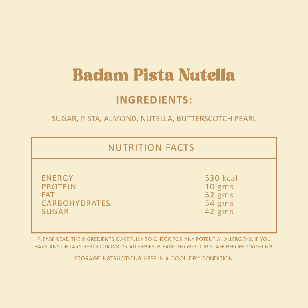 Badam Pista Nutella