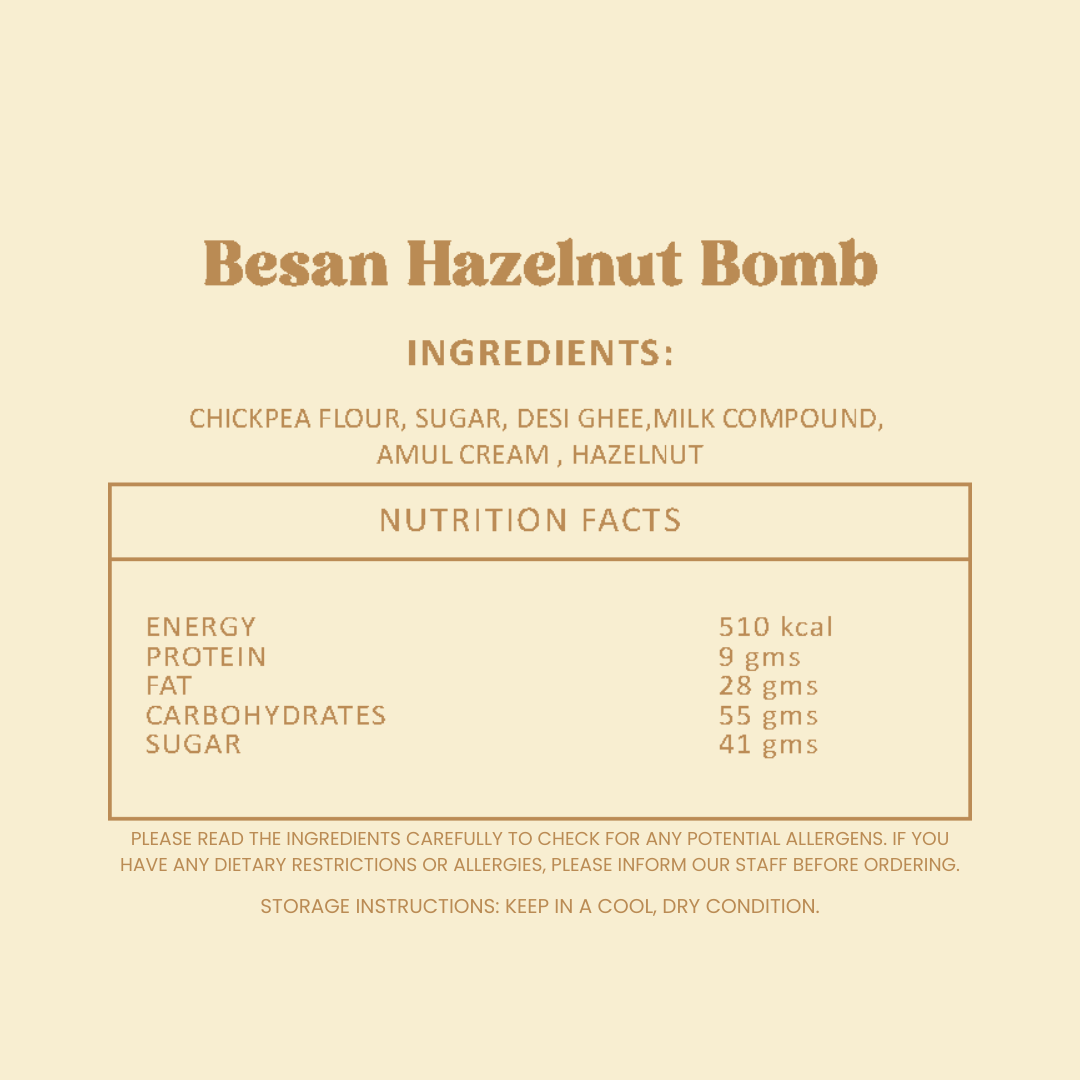 Besan Hazelnut Bomb