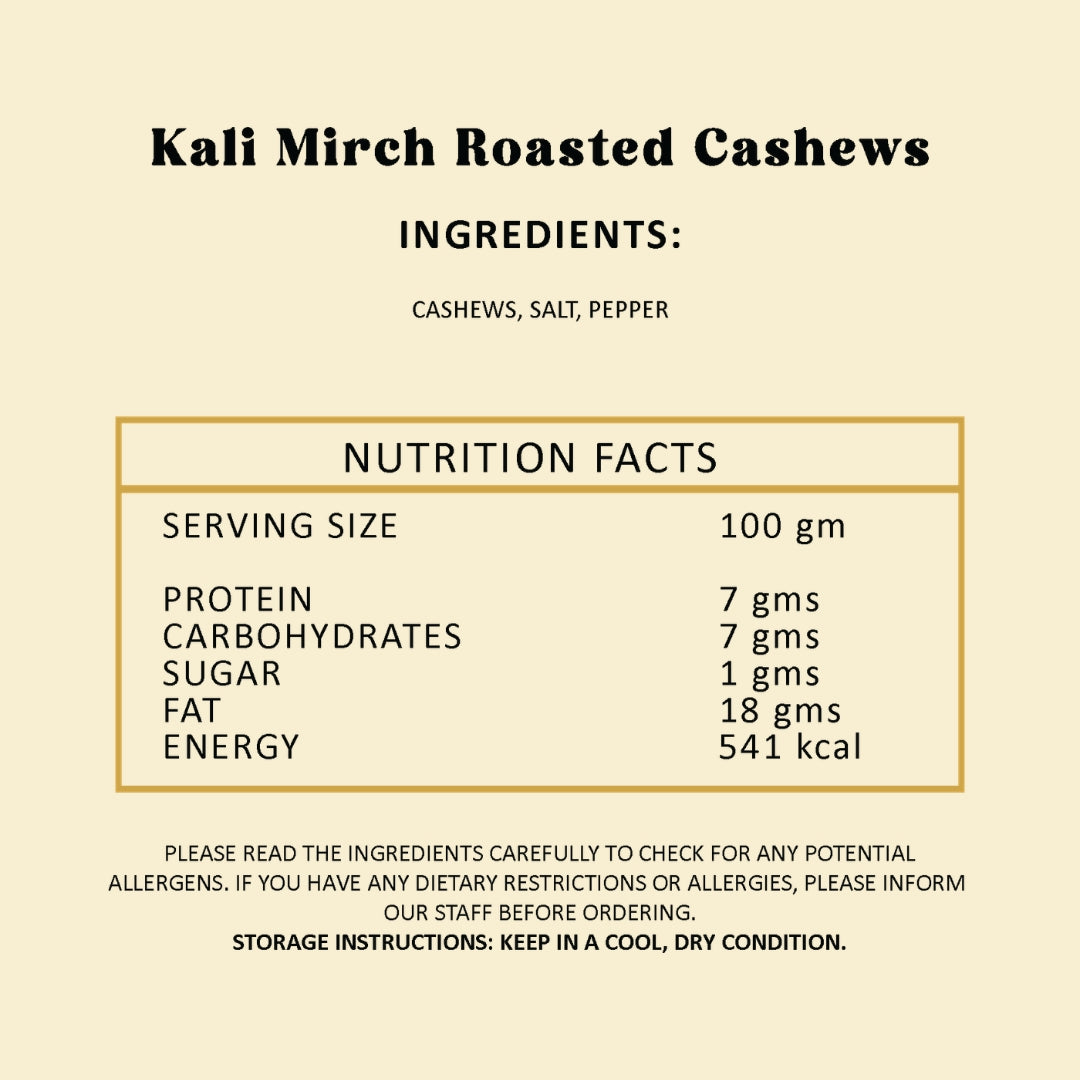 Kali Mirch Roasted Cashews - 200gm