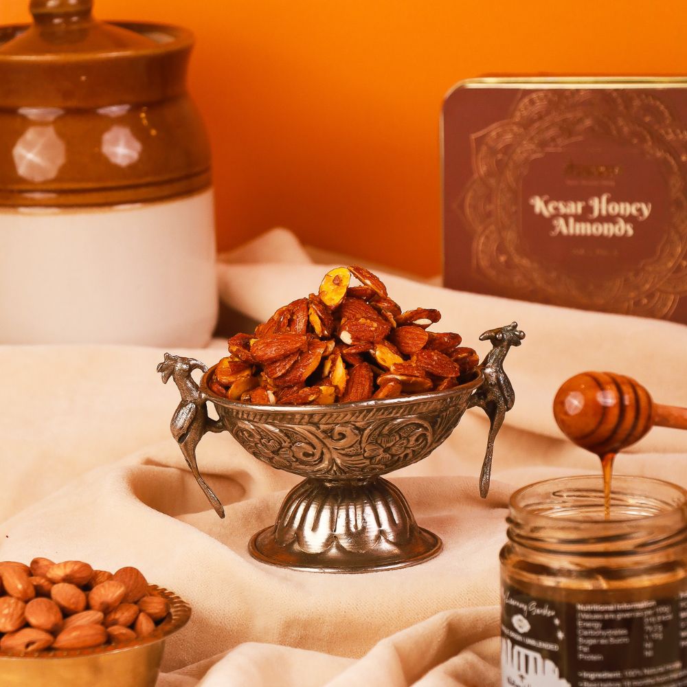 Kesar Honey Almonds - 180gm