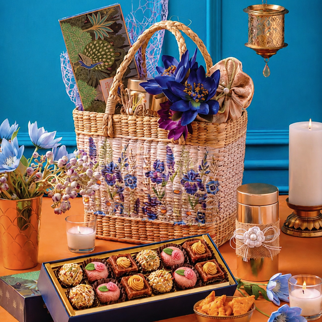 The Woven Wishes Rakhi Basket