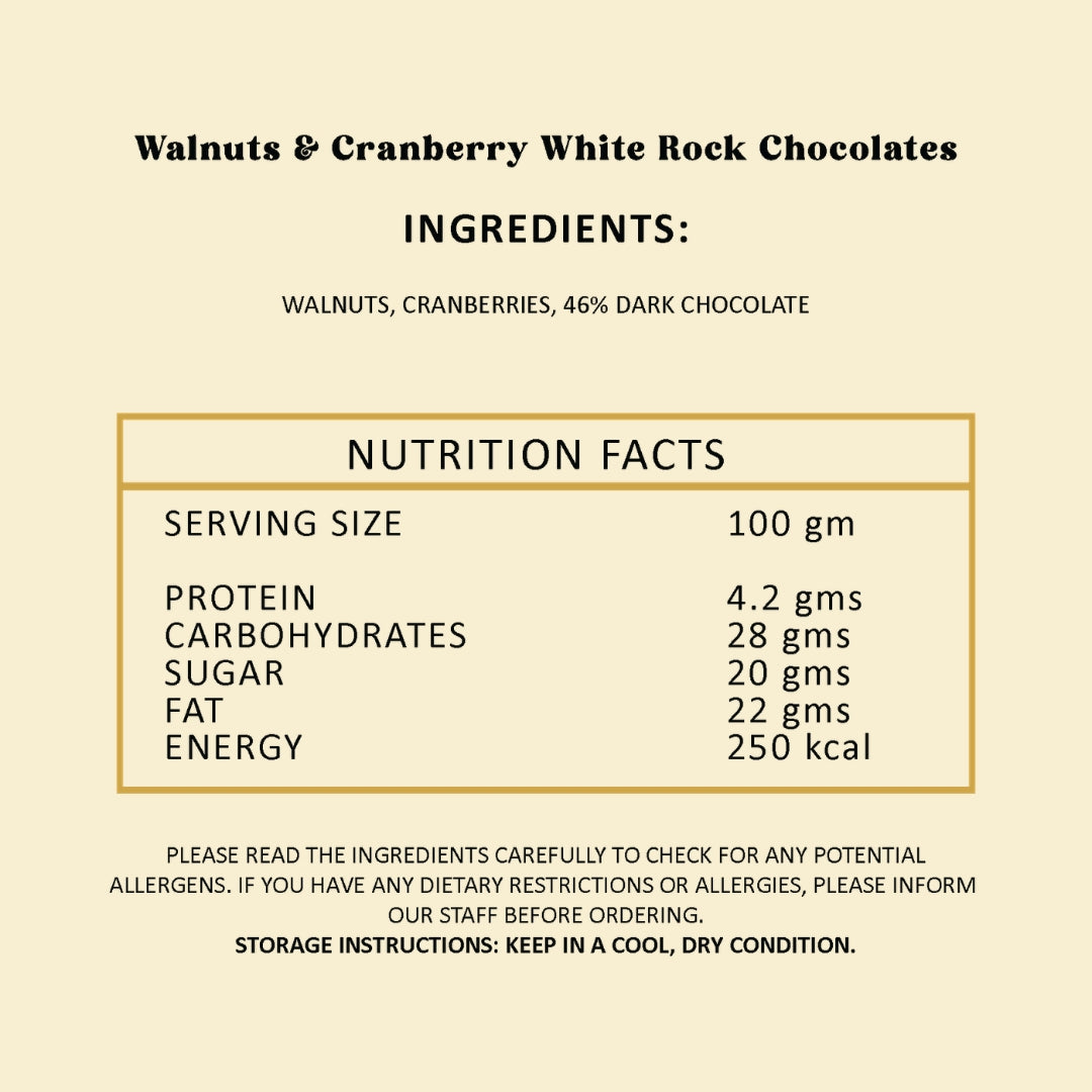Walnut & Cranberry Rock White Chocolate