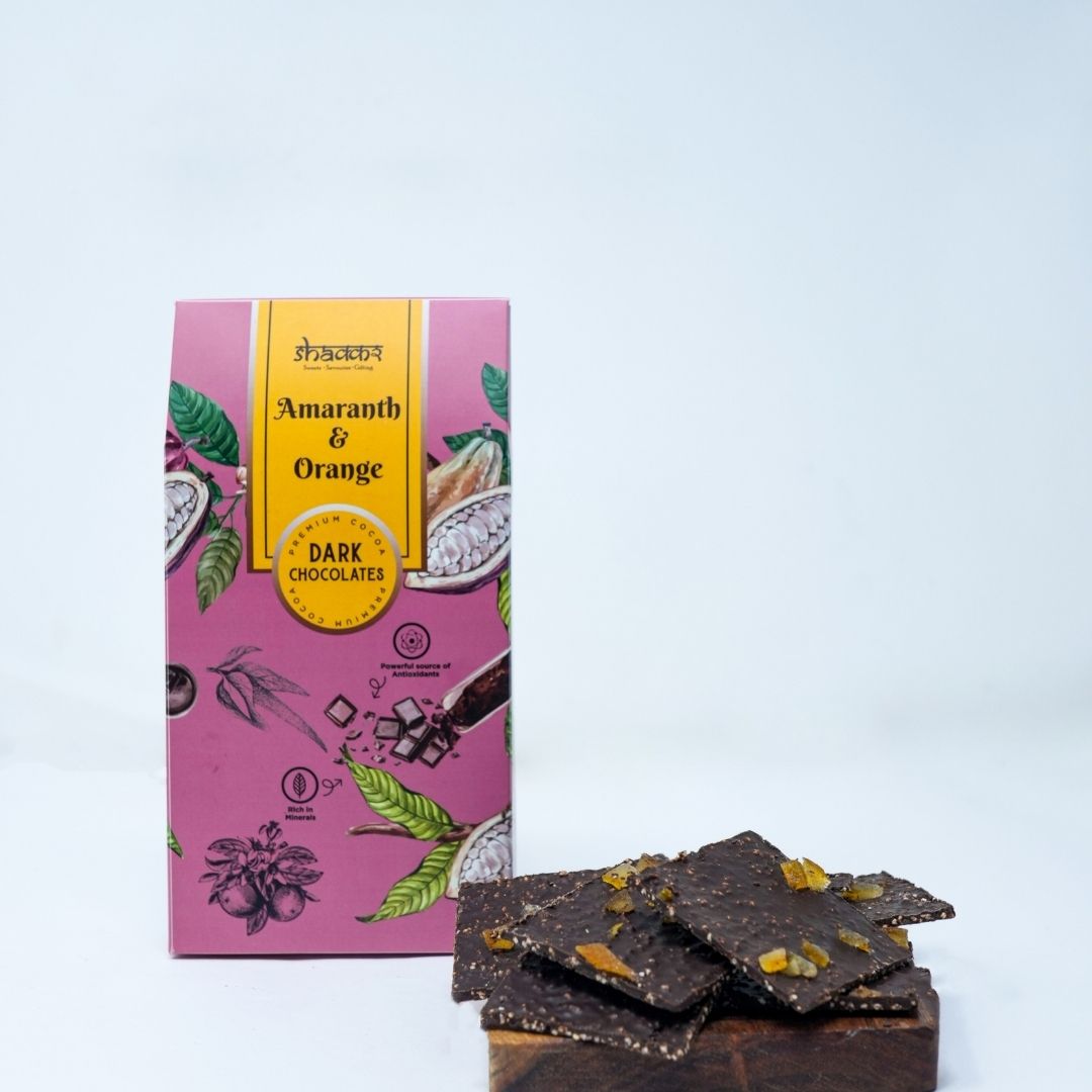 Amaranth & Orange Chocolate Bar