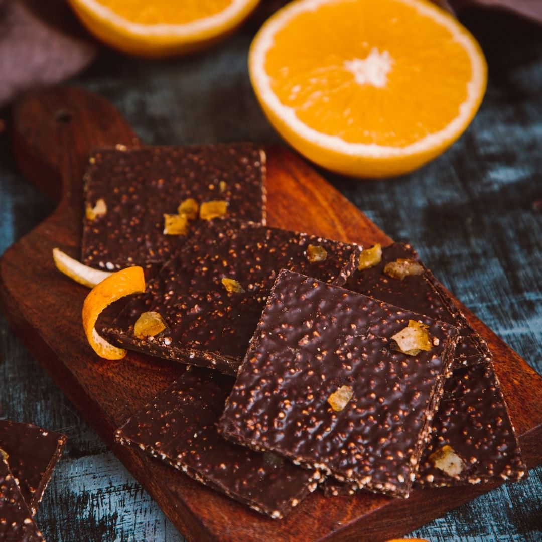 Amaranth & Orange Chocolate Bar