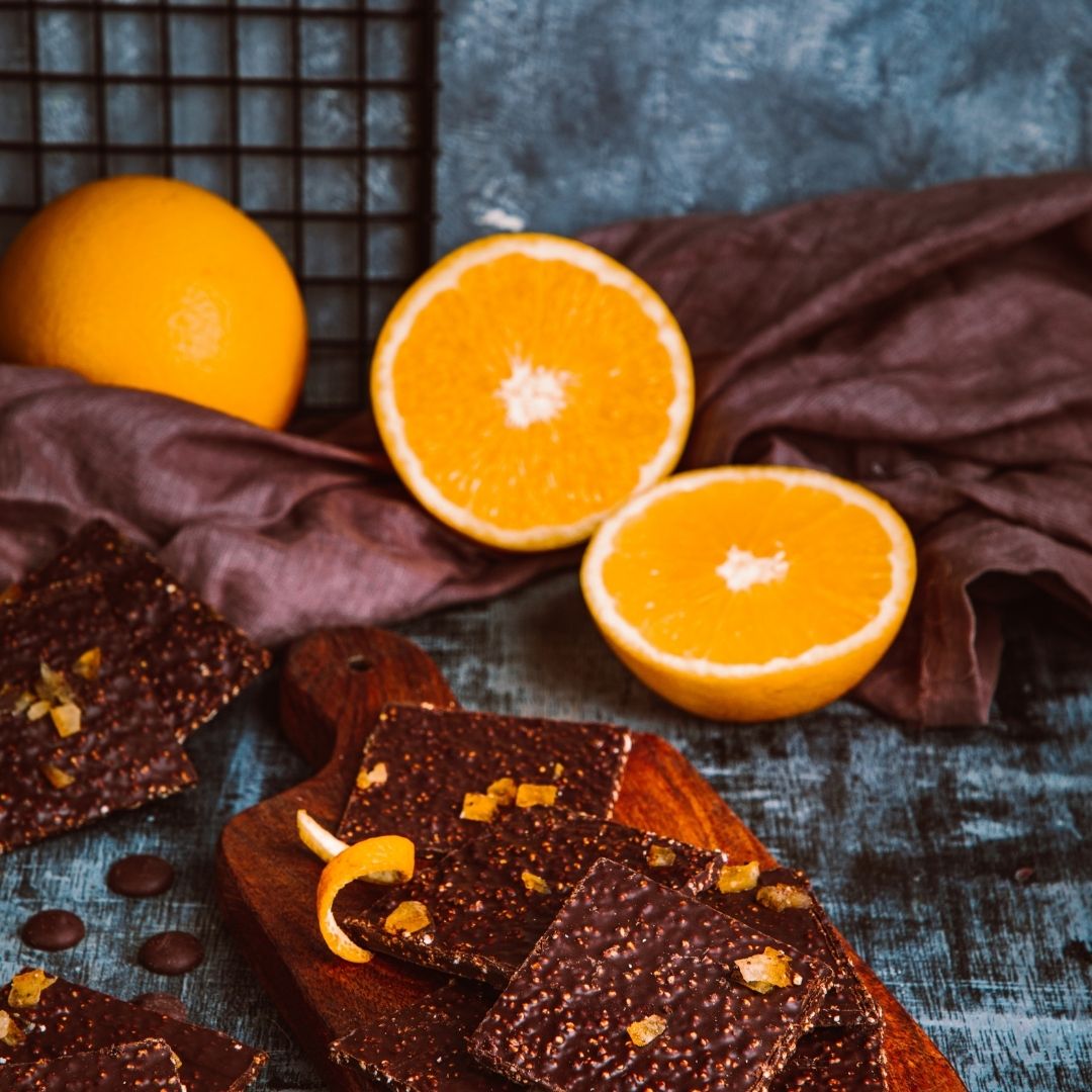 Amaranth & Orange Chocolate Bar