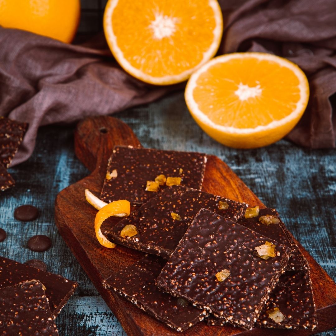 Amaranth & Orange Chocolate Bar