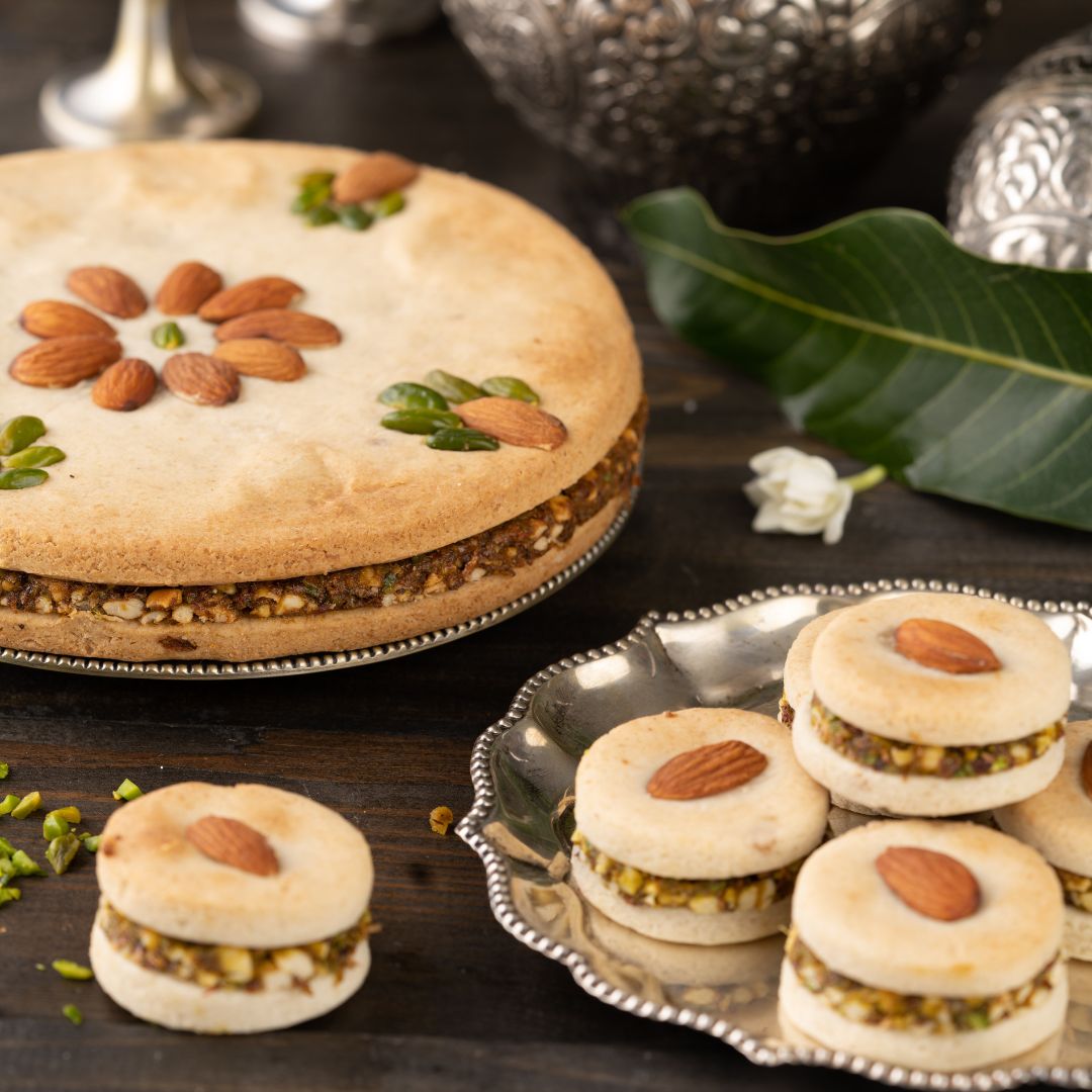 Baked Badam Biscuit - Stuffed Anjeer