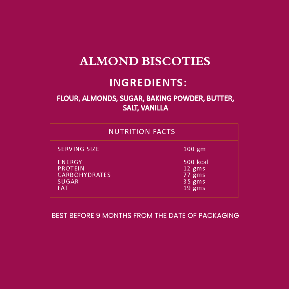 Almond Biscoties - 200gm