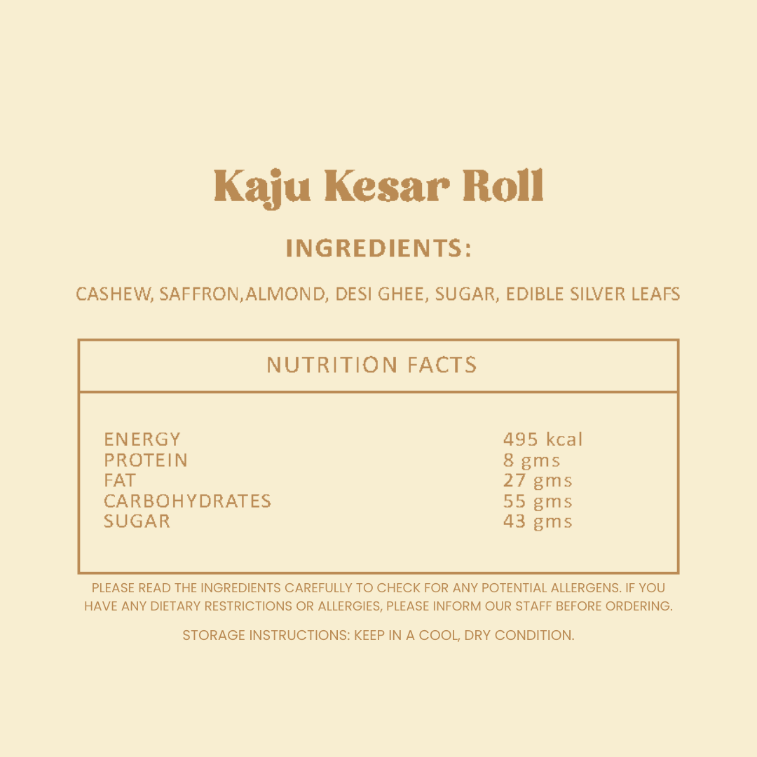 Kesar Kaju Roll
