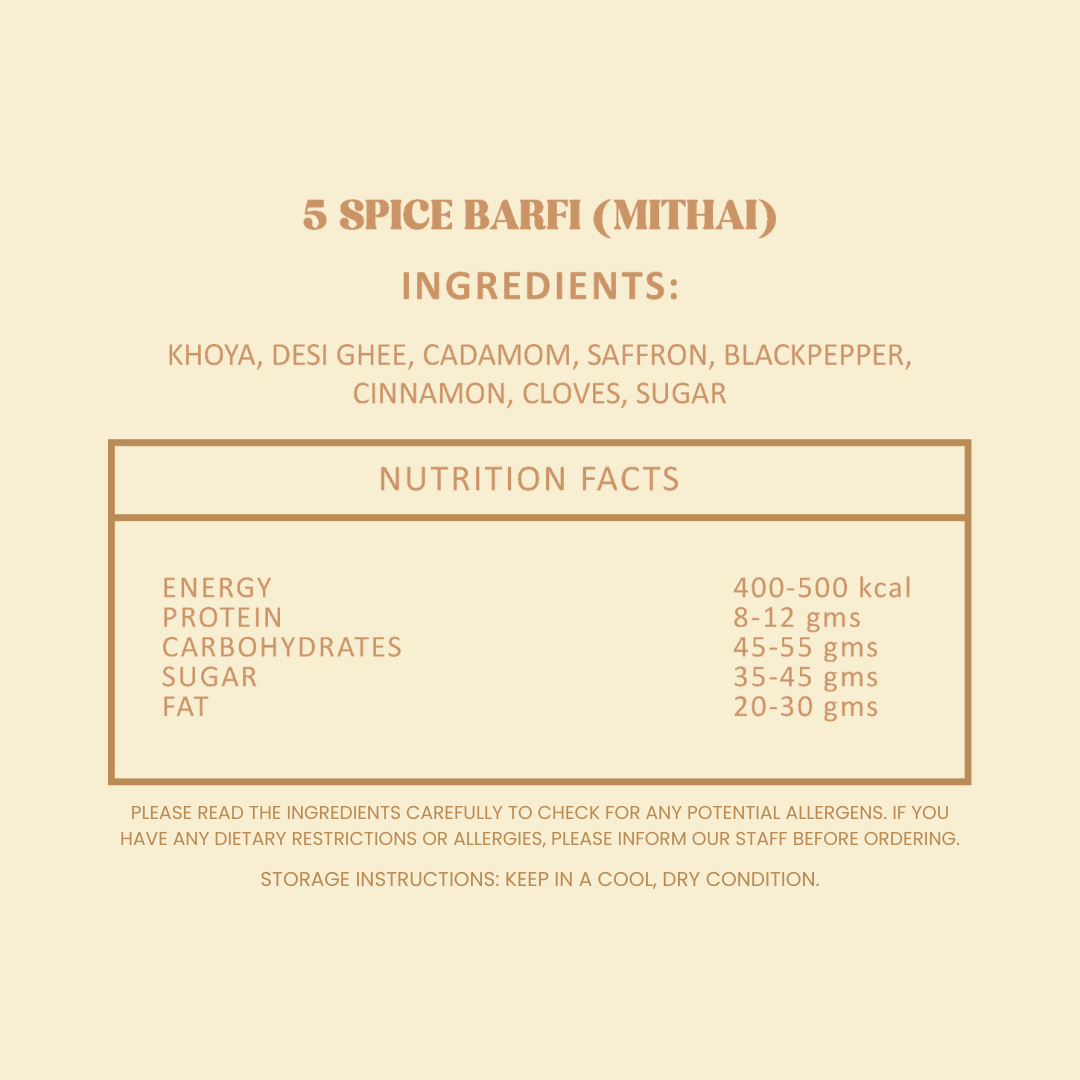 5 Spice Barfi