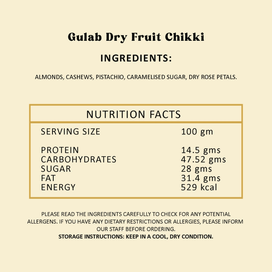 Gulab Dryfruit Chocolate Chikki - 20gm