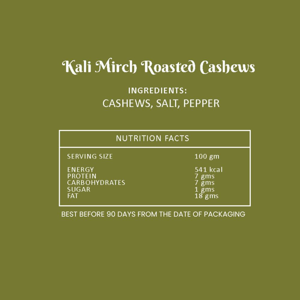 Kali Mirch Roasted Cashews - 200gm