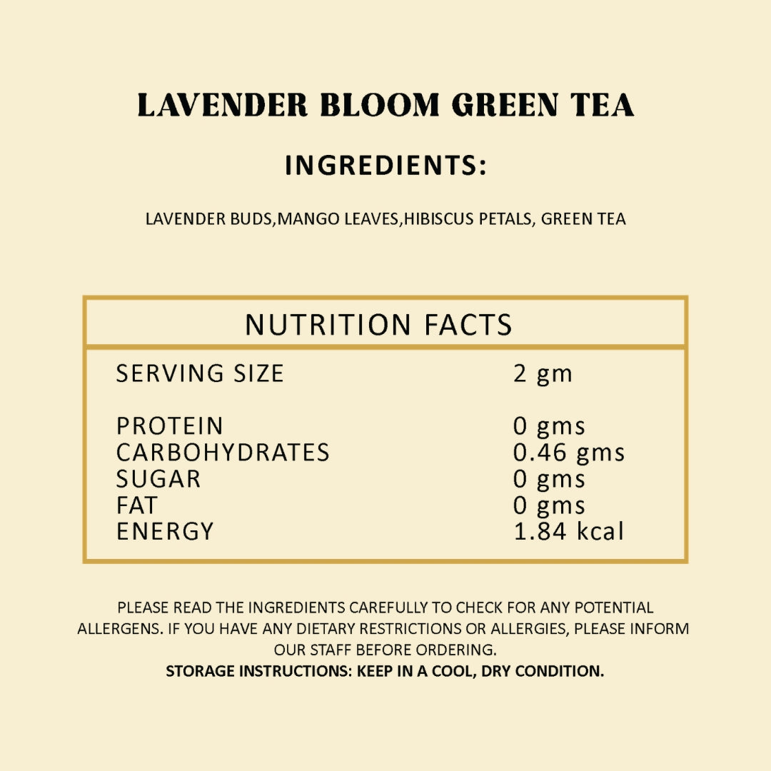 Lavender Bloom Green Tea - 50gm
