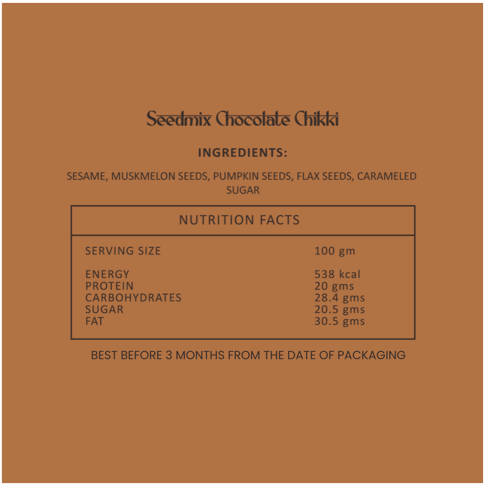 Seedmix Chocolate Chikki - 20gm