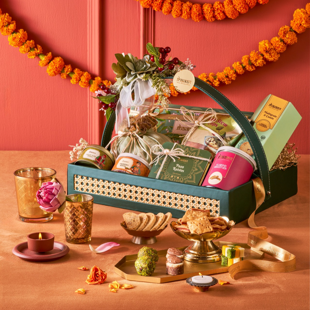Green Grandeur Rattan Basket