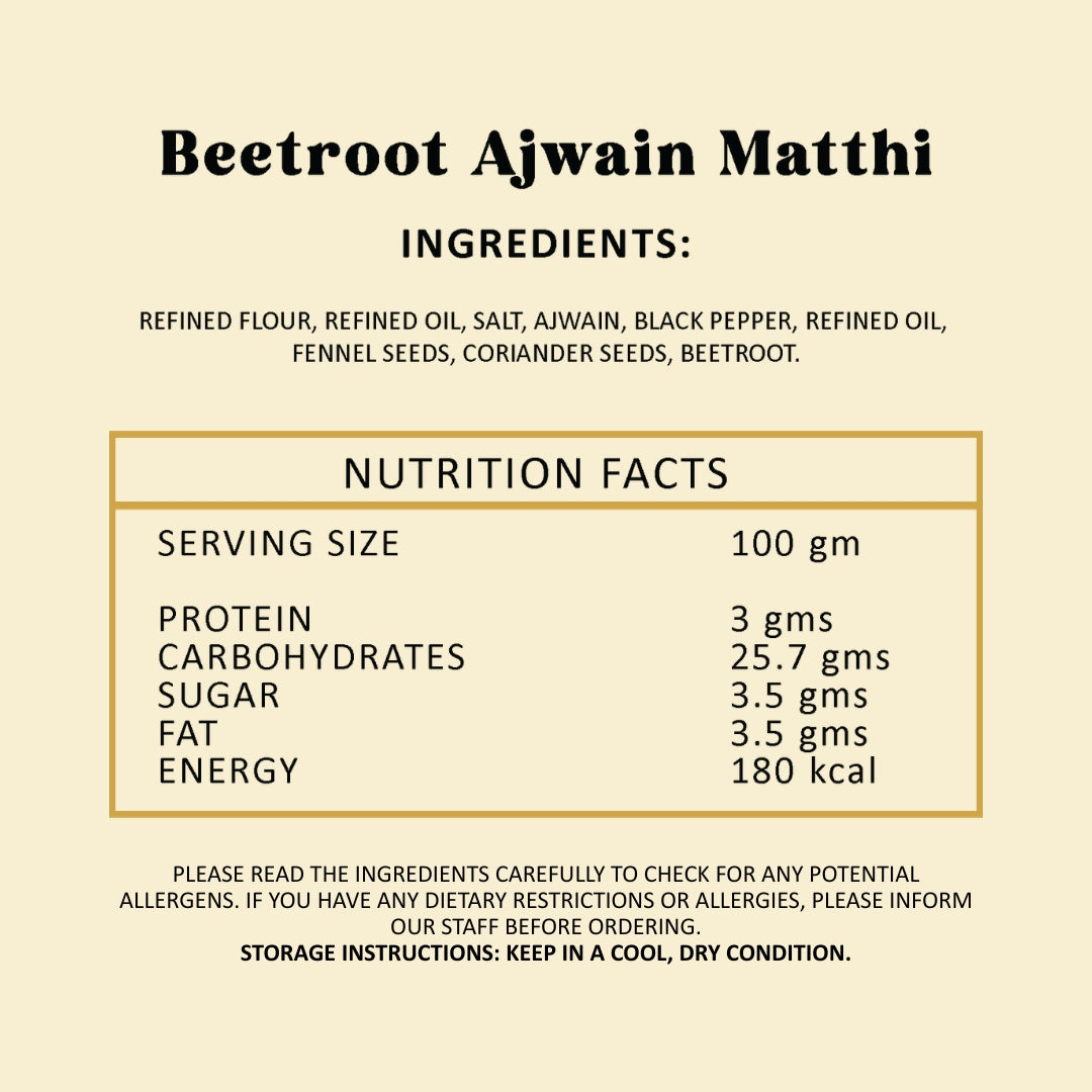 Beetroot Ajwain Matthi