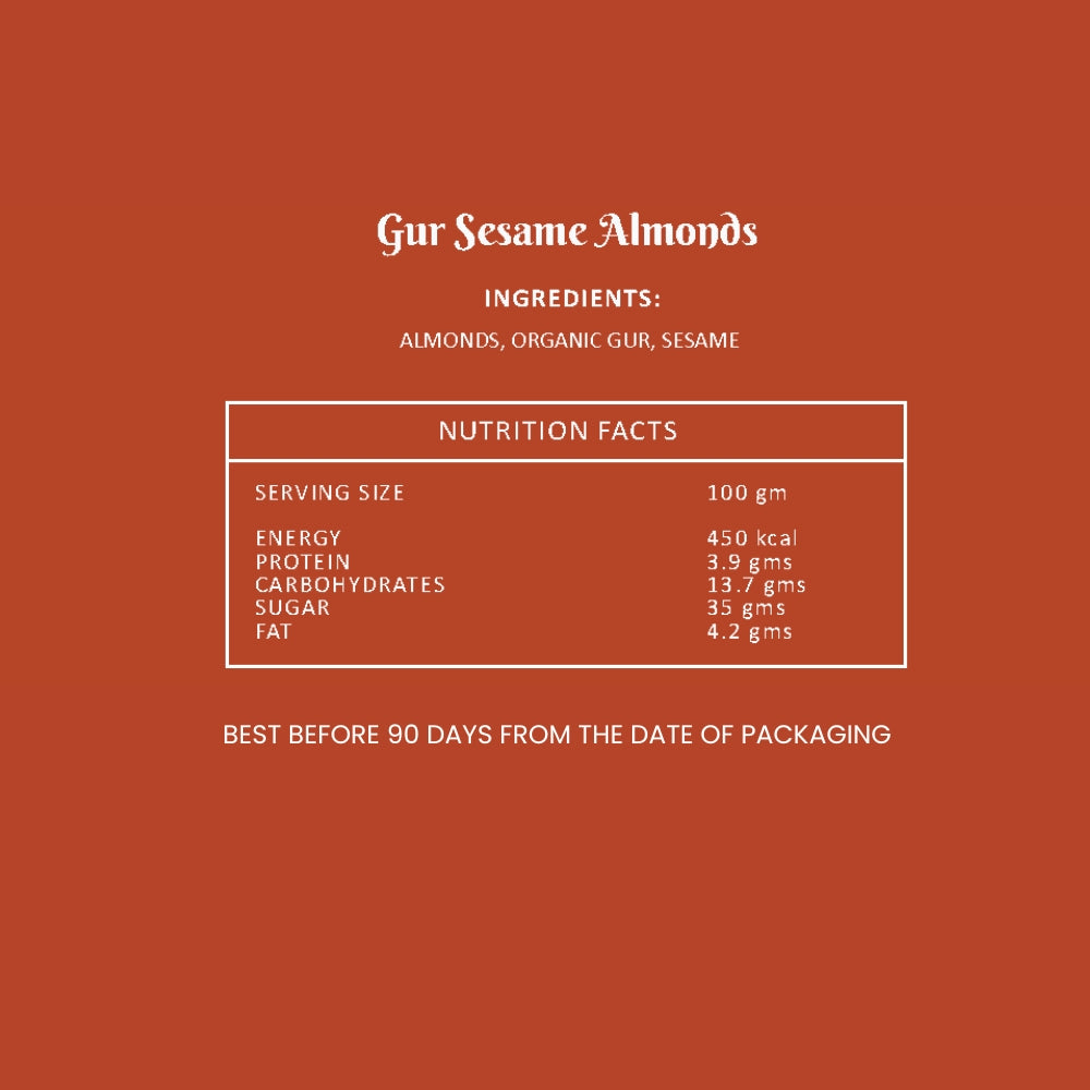 Gur Sesame Almonds - 200gm