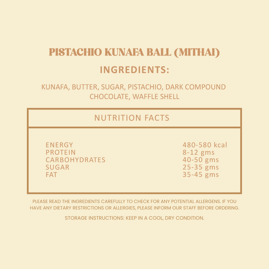 Pistachio Kunafa Ball