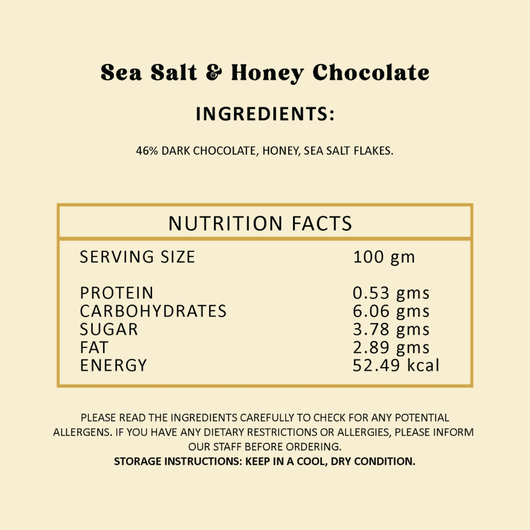 Sea Salt & Honey Chocolate Bar